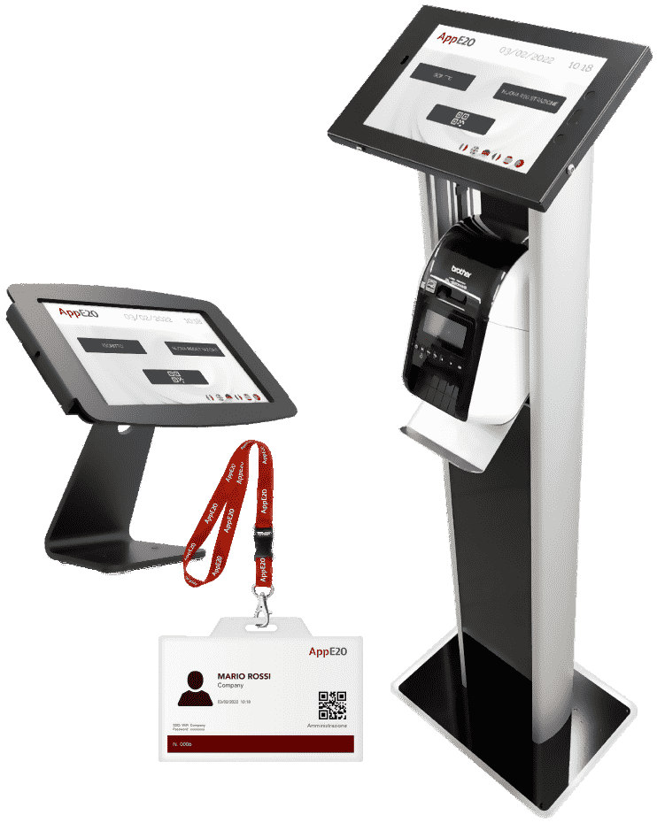 AppE20 - Stand e Desk tablet con Badge
