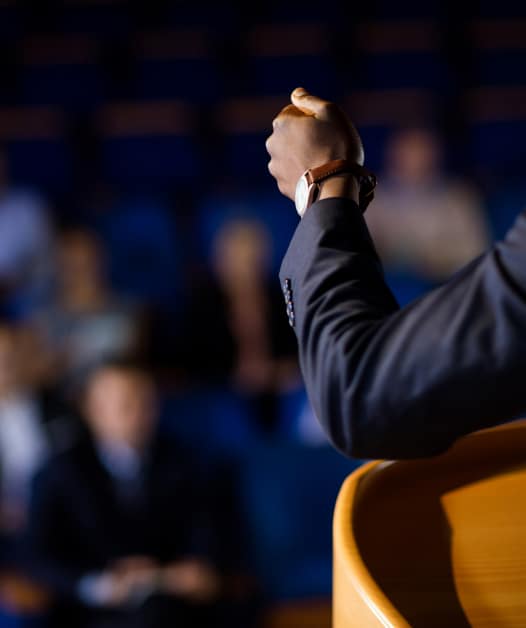 People meeting at a business event
